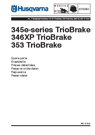 HUSQVARNA 353 TrioBrake (2007) parts