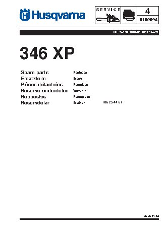 HUSQVARNA 346 XP (2001) parts