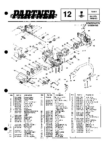 HUSQVARNA 370 (1998) parts