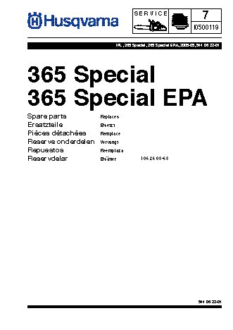 HUSQVARNA 365 Special (2005) parts
