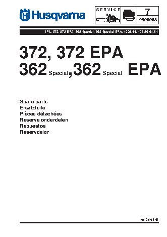 HUSQVARNA 372 (1999) parts