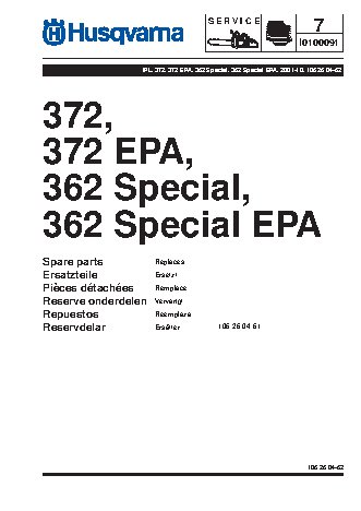 HUSQVARNA 372 (2001) parts