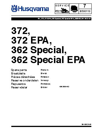 HUSQVARNA 372 (2005) parts
