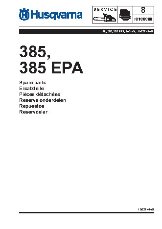HUSQVARNA 385 (2001) parts