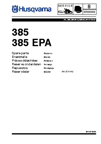 HUSQVARNA 385 (2005) parts