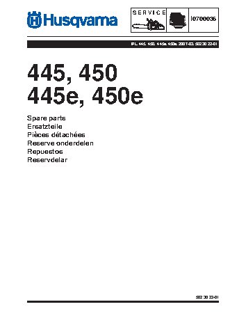 HUSQVARNA 450e (2007) parts