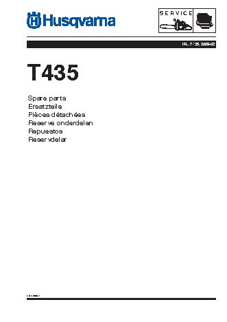 HUSQVARNA T435 (2009) parts