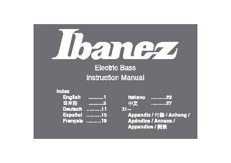 IBANEZ Electric Basses (2011)