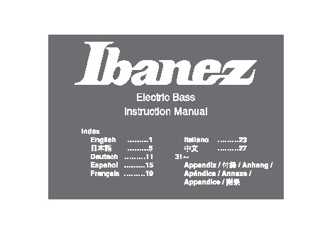 IBANEZ Electric Basses (2013)