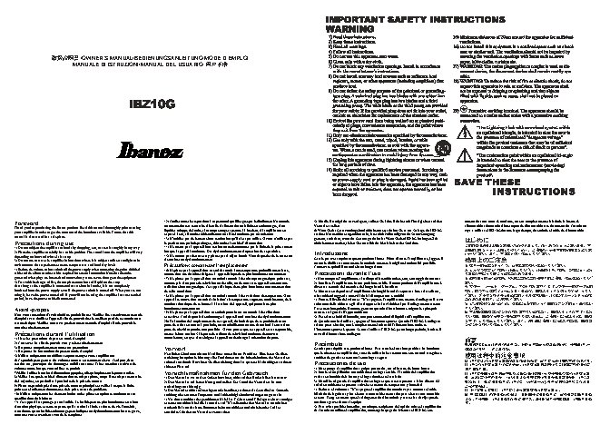 IBANEZ IBZ10G(2011)