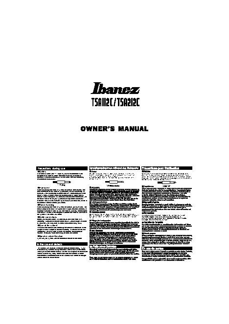 IBANEZ TSA112C/TSA212C