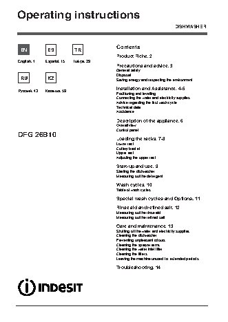 INDESIT DFG 26 B 10 EU