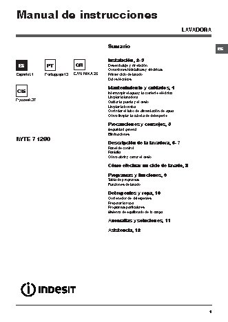 INDESIT IWTE 71280 ECO (EU)