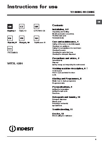 INDESIT WITXL 1251