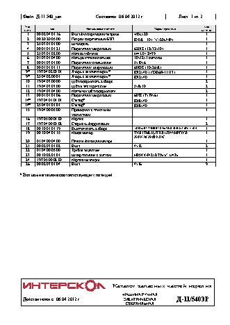 ИНТЕРСКОЛ Д-11/540ЭР