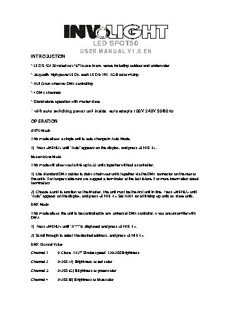 INVOLIGHT LED SPOT50