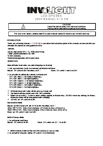 INVOLIGHT LED SPOT80