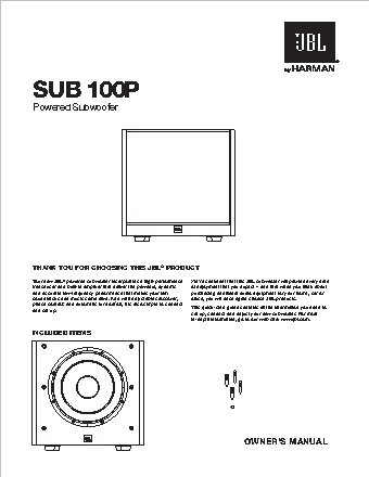 JBL Arena Sub 100PBK