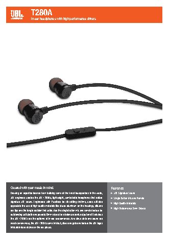 JBL T280ABLK