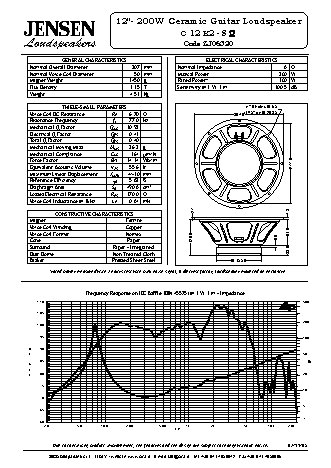 JENSEN LOUDSPEAKERS C12K2