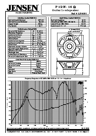 JENSEN LOUDSPEAKERS P12N (8 Ohm)