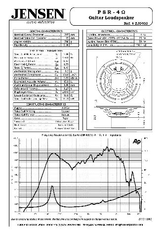 JENSEN LOUDSPEAKERS P8R (4 Ohm)