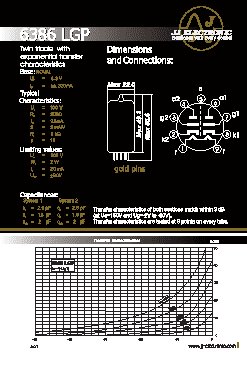 JJ ELECTRONIC 6386 L Gold Plated Pins