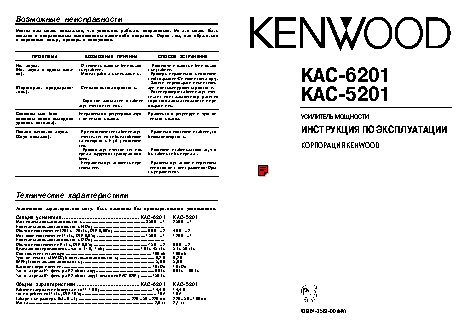 KENWOOD KAC-5201 / KAC-6201