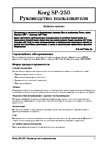 KORG SP-250