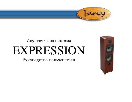 LEGACY AUDIO Expression