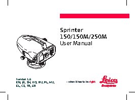 LEICA Sprinter 150M