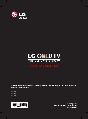 LG Smart TV 55EA970V