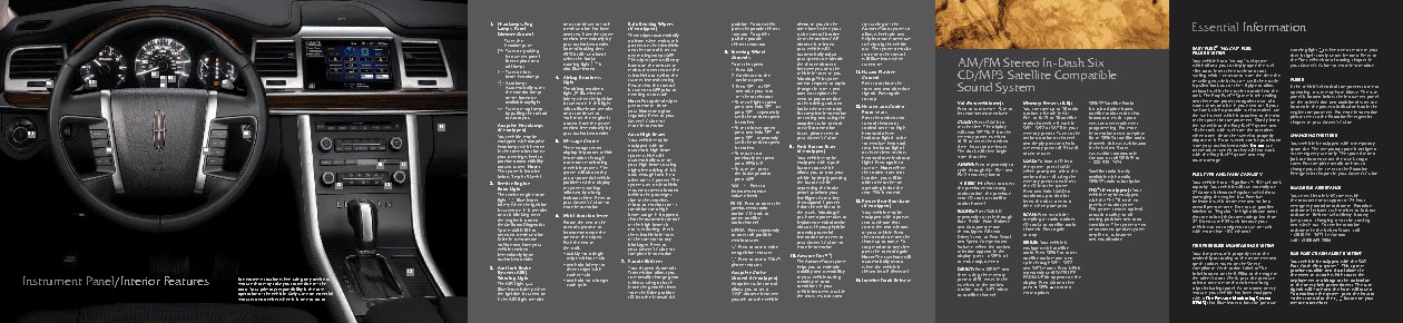 LINCOLN MKS (2010) QRG