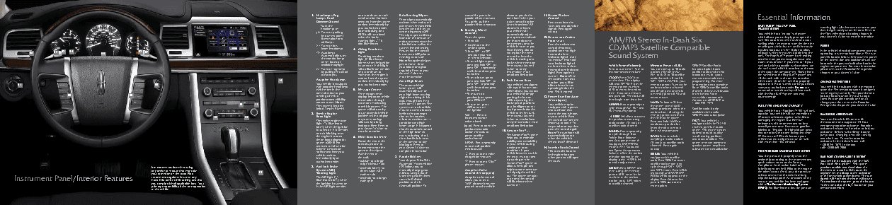 LINCOLN MKS (2011) QRG