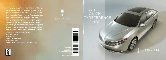 LINCOLN MKS (2013) QRG