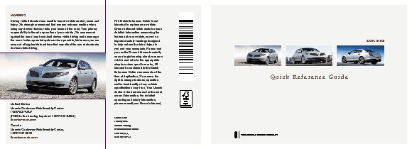 LINCOLN MKS (2014) QRG