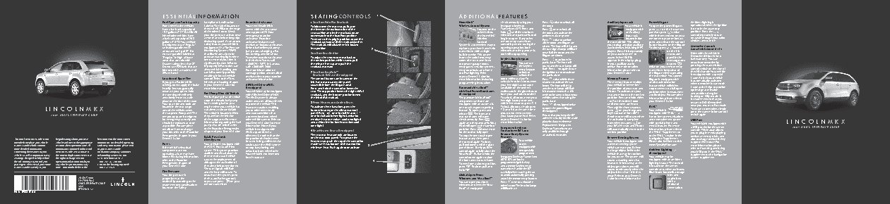 LINCOLN MKX (2009) QRG