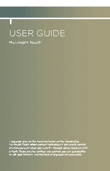 LINCOLN MKX (2012) мультимедиа