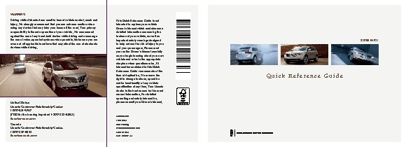 LINCOLN MKX (2015) QRG