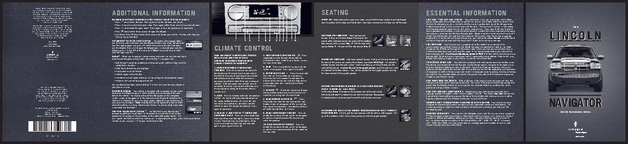 LINCOLN Navigator L (2010) QRG