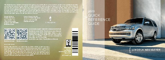 LINCOLN Navigator (2013) QRG