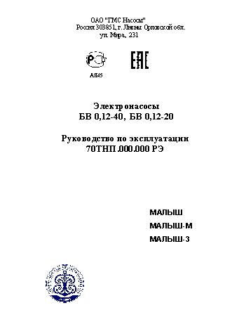 ЛИВГИДРОМАШ Малыш-М БВ 0, 12-40 16м