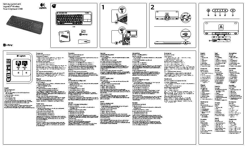 LOGITECH Wireless Touch Keyboard K400 USB