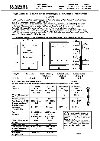 LUNDAHL LL1671SE 30 mA