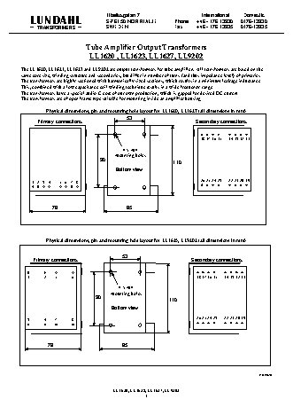 LUNDAHL LL1623 70 mA