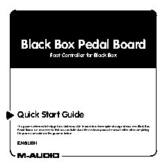 M-AUDIO Black Box Pedal Board