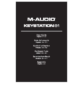 M-AUDIO Keystation 61 - New