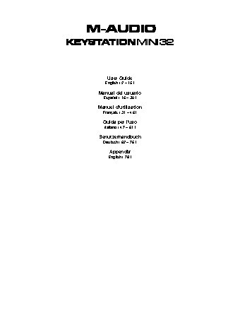 M-AUDIO Keystation Mini 32 - New