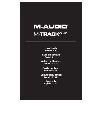 M-AUDIO M-Track Quad