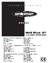 M-AUDIO Multimixer 10